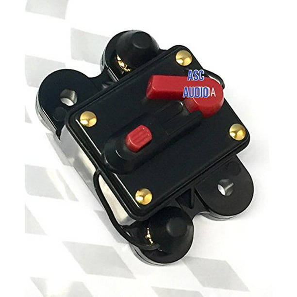 150AMP 150A DC 12V/24V Car Stereo Audio Circuit Breaker Manual Reset Inline Fuse Holder with UL Listed Heavy Duty Wire Lugs Closed End Crimp Connectors — 4 AWG to 3/8 AWG 